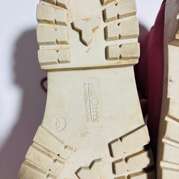 Cliffs by White Mountain Pink Combat Boots – Lug Sole Lace-Up Ankle Boots - Picture 7 of 8